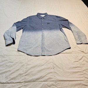 Calvin Klein Jeans Men's  Western 2 Toned Denim  Button-Down Shirt - Size XL